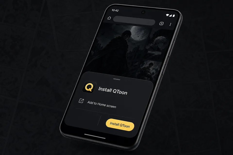 Android browser install prompt for QToon